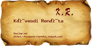 Kövesdi Renáta névjegykártya