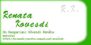 renata kovesdi business card